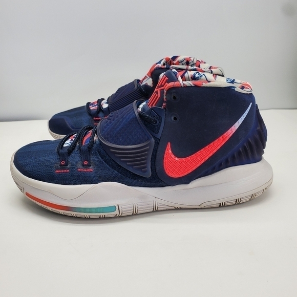 Nike Kyrie 6 “Team USA” Blue Red White Shoes Men Size 9 Irving BQ4630-402 - Picture 14 of 16